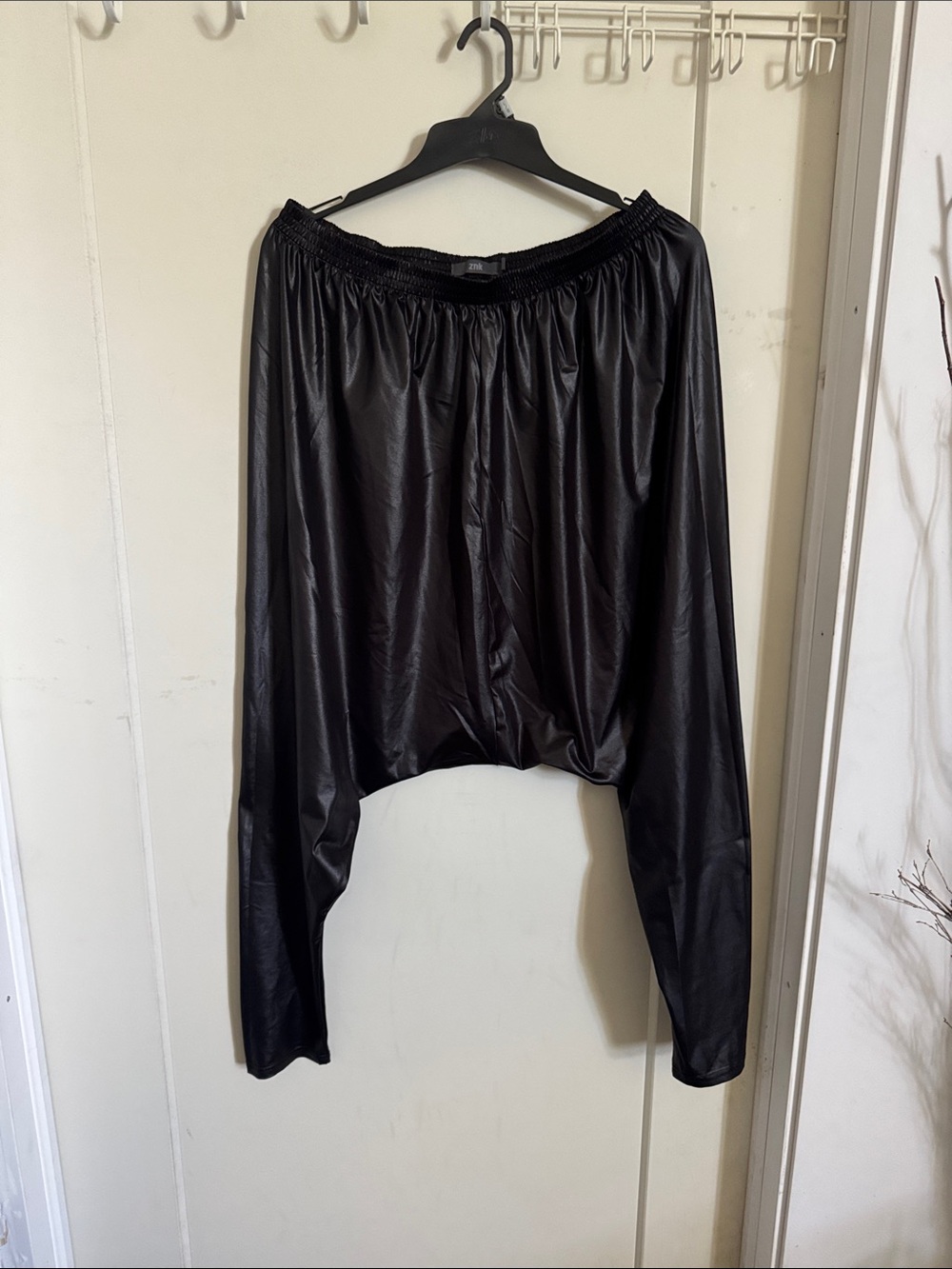 znk Shiny Black Harem Pants XL